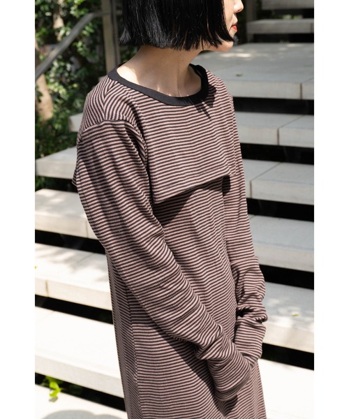 MILLER(ミラー)の「【 Robert P. Miller / ロバート・ピー・ミラー 】 パネルリブ クロップド ロングスリーブ カットソー DRE RM241-2147(Tシャツ/カットソー・レディース・ブラック/ブラウン/グリーン/ブラウン系その他/ライトブルー/ダークブラウン・FREE)」の13枚目の写真