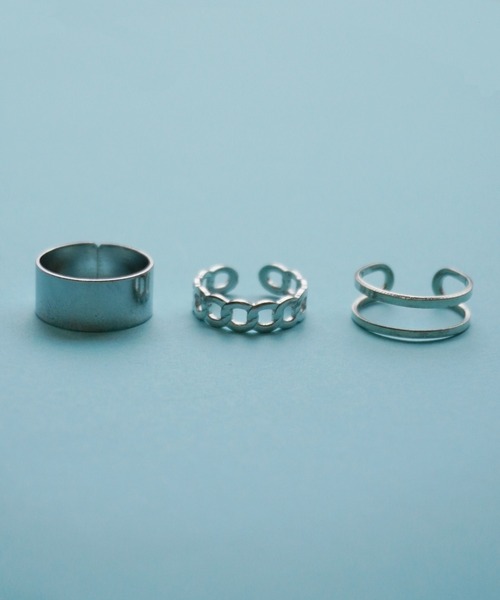 Port(ポート)の「【 3個セット 】 デザイン セット リング / フリーサイズ / 指輪(リング・レディース・シルバー/シルバー系その他/シルバー系その他2/シルバー系その他3/シルバー系その他4/シルバー系その他5/シルバー系その他6/シルバー系その他7/その他8・FREE)」の3枚目の写真