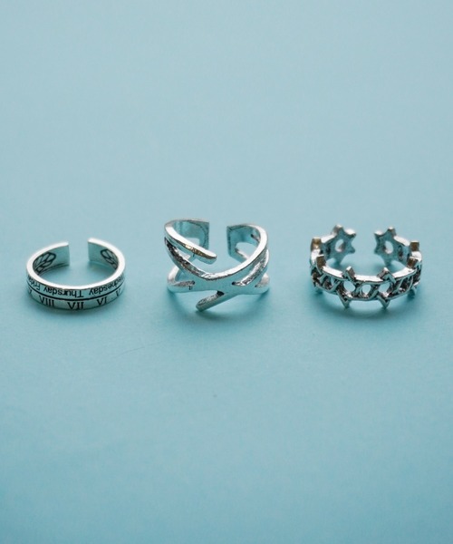 Port(ポート)の「【 3個セット 】 デザイン セット リング / フリーサイズ / 指輪(リング・レディース・シルバー/シルバー系その他/シルバー系その他2/シルバー系その他3/シルバー系その他4/シルバー系その他5/シルバー系その他6/シルバー系その他7/その他8・FREE)」の4枚目の写真