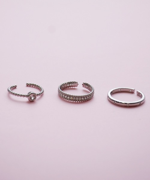 Port(ポート)の「【 3個セット 】 デザイン セット リング / フリーサイズ / 指輪(リング・レディース・シルバー/シルバー系その他/シルバー系その他2/シルバー系その他3/シルバー系その他4/シルバー系その他5/シルバー系その他6/シルバー系その他7/その他8・FREE)」の6枚目の写真