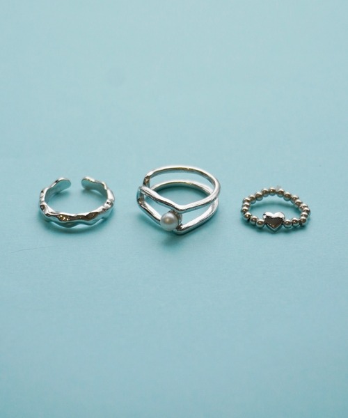 Port(ポート)の「【 3個セット 】 デザイン セット リング / フリーサイズ / 指輪(リング・レディース・シルバー/シルバー系その他/シルバー系その他2/シルバー系その他3/シルバー系その他4/シルバー系その他5/シルバー系その他6/シルバー系その他7/その他8・FREE)」の7枚目の写真