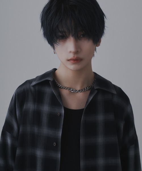 sisa.(シサ)の「Ombre check shirts/オンブレチェックシャツ(シャツ/ブラウス・メンズ・ブルー/チャコールグレー・SMALL/MEDIUM/LARGE)」の15枚目の写真