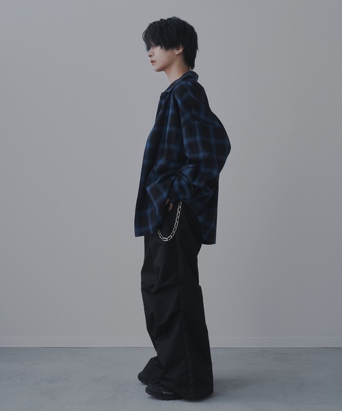 sisa.(シサ)の「Ombre check shirts/オンブレチェックシャツ(シャツ/ブラウス・メンズ・ブルー/チャコールグレー・SMALL/MEDIUM/LARGE)」の19枚目の写真