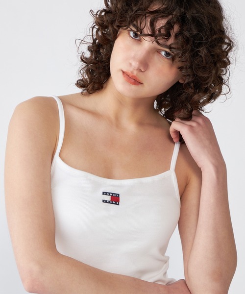 tommy jeans(トミー ジーンズ)の「バッジリブストラップトップ(キャミソール・レディース・ホワイト・X-SMALL/SMALL/MEDIUM)」の7枚目の写真