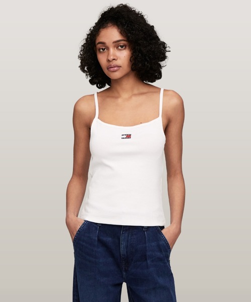 tommy jeans(トミー ジーンズ)の「バッジリブストラップトップ(キャミソール・レディース・ホワイト・X-SMALL/SMALL/MEDIUM)」の8枚目の写真
