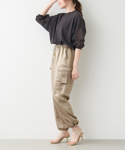 MICA&DEAL（マイカ＆ディール）の「サテンカーゴパンツ（カーゴパンツ