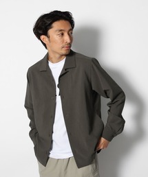 メンズのシャツ/ブラウス（グリーン・カーキ/緑色系・オープンカラー