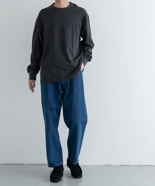 FORK&SPOON(フォークアンドスプーン)の「FORK&SPOON TCワッフルロングスリーブTシャツ(Tシャツ/カットソー・メンズ・オフホワイト/チャコールグレー・4/5)」の3枚目の写真