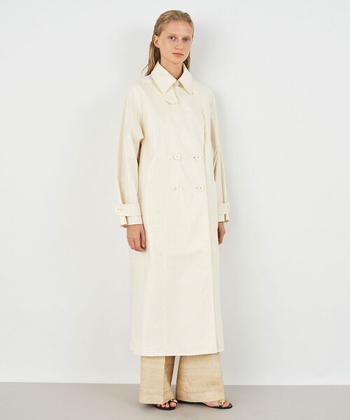 DES PRES（デ・プレ）の「ライトエクリュコーティング トレンチコート（トレンチコート・レディース・ホワイト・FREE）」の3枚目の写真