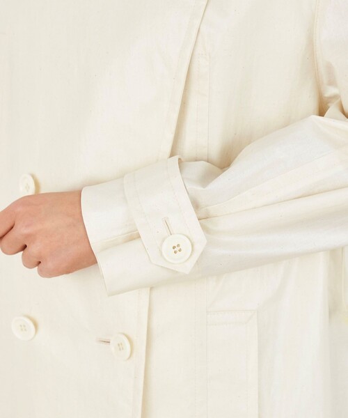 DES PRES（デ・プレ）の「ライトエクリュコーティング トレンチコート（トレンチコート・レディース・ホワイト・FREE）」の8枚目の写真
