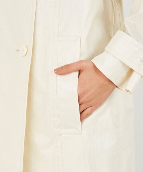 DES PRES（デ・プレ）の「ライトエクリュコーティング トレンチコート（トレンチコート・レディース・ホワイト・FREE）」の9枚目の写真