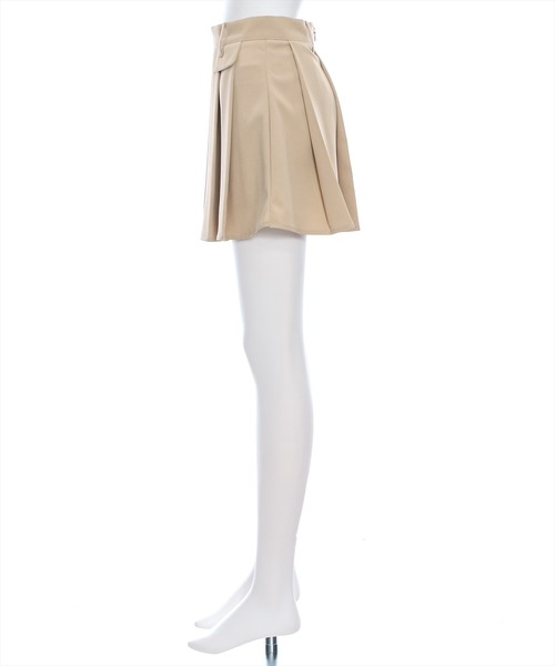 clear(クリア)の「フェイクポケットプリーツミニスカート(スカート・レディース・ブラック/ベージュ・M/S)」の4枚目の写真