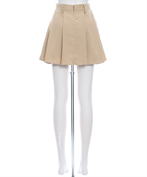 clear(クリア)の「フェイクポケットプリーツミニスカート(スカート・レディース・ブラック/ベージュ・M/S)」の6枚目の写真