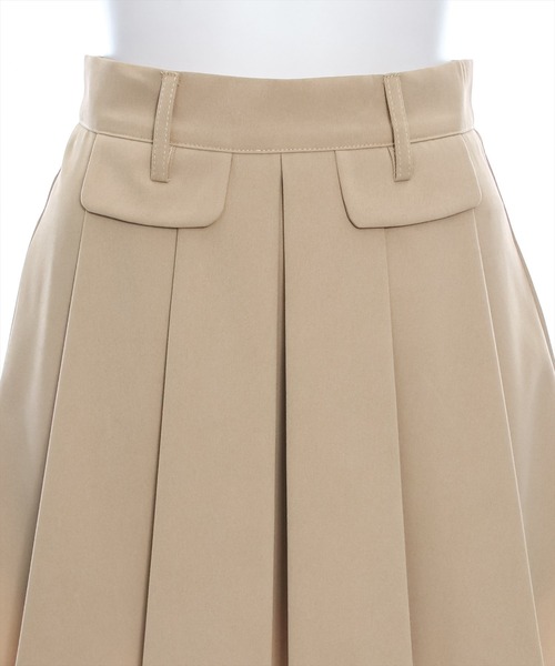 clear(クリア)の「フェイクポケットプリーツミニスカート(スカート・レディース・ブラック/ベージュ・M/S)」の8枚目の写真