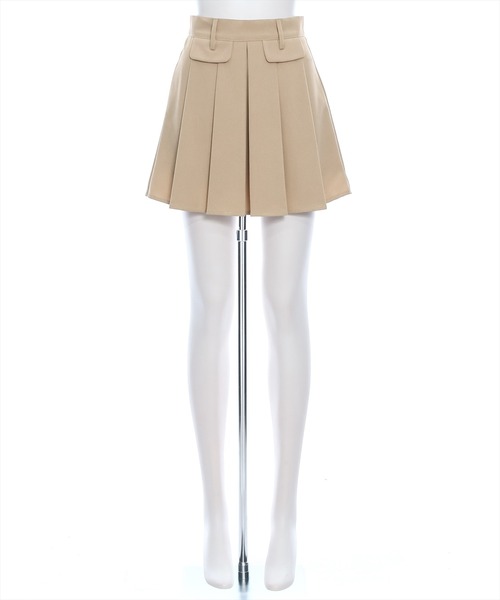 clear(クリア)の「フェイクポケットプリーツミニスカート(スカート・レディース・ブラック/ベージュ・M/S)」の19枚目の写真