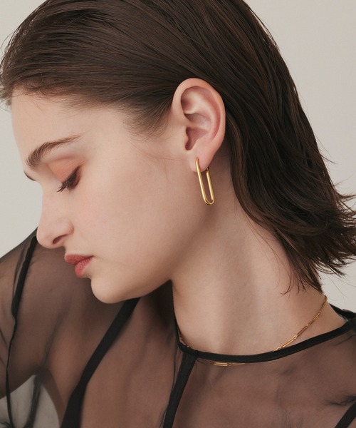 CENE（セネ）の「【CENE】セネ/ミニUラインイヤリング（イヤリング・レディース・ゴールド/シルバー・FREE）」の3枚目の写真