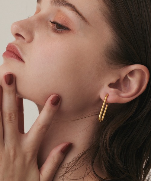 CENE（セネ）の「【CENE】セネ/ミニUラインイヤリング（イヤリング・レディース・ゴールド/シルバー・FREE）」の4枚目の写真