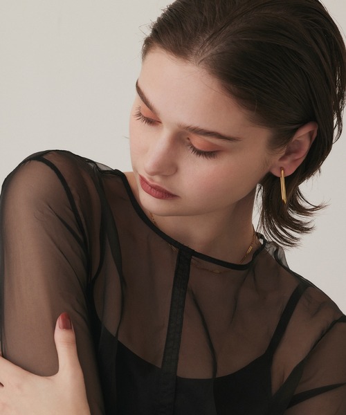 CENE（セネ）の「【CENE】セネ/ミニUラインイヤリング（イヤリング・レディース・ゴールド/シルバー・FREE）」の6枚目の写真