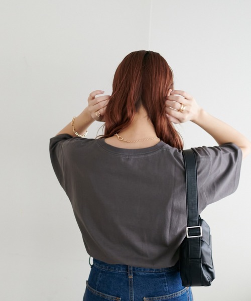 DISCOAT(ディスコート)の「【WEB限定】クアトレロゴ刺繍半袖Tシャツ(Tシャツ/カットソー・レディース・ミント/ホワイト/ライトグレー/チャコールグレー・FREE)」の20枚目の写真