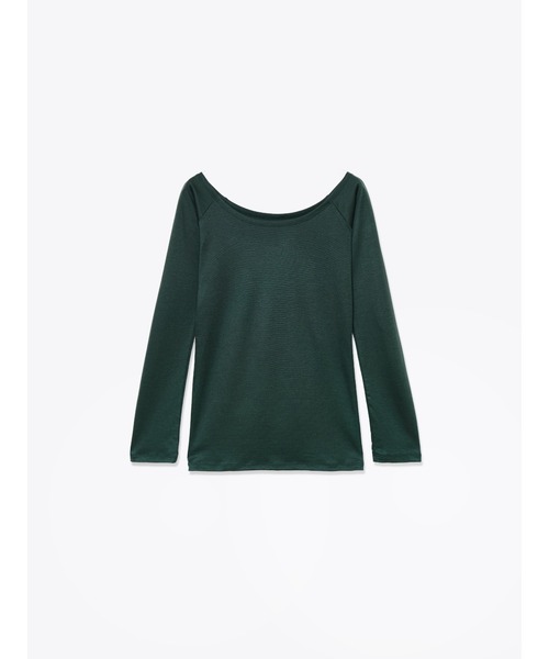 ENCIRCLE（エンサークル）の「【ENCIRCLE/エンサークル】Alex/アレックス（カットソー）（Tシャツ/カットソー・レディース・ダークグリーン/ベージュ/ブラック・FREE）」の5枚目の写真