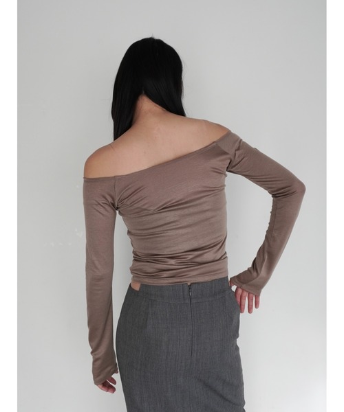 ENCIRCLE（エンサークル）の「【ENCIRCLE/エンサークル】Alex/アレックス（カットソー）（Tシャツ/カットソー・レディース・ダークグリーン/ベージュ/ブラック・FREE）」の11枚目の写真