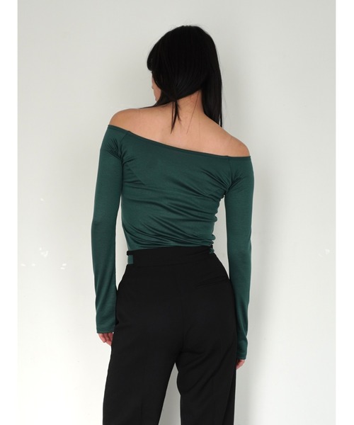 ENCIRCLE（エンサークル）の「【ENCIRCLE/エンサークル】Alex/アレックス（カットソー）（Tシャツ/カットソー・レディース・ダークグリーン/ベージュ/ブラック・FREE）」の15枚目の写真