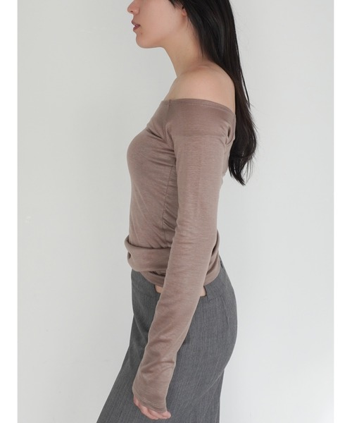 ENCIRCLE（エンサークル）の「【ENCIRCLE/エンサークル】Alex/アレックス（カットソー）（Tシャツ/カットソー・レディース・ダークグリーン/ベージュ/ブラック・FREE）」の12枚目の写真