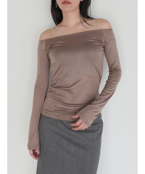 ENCIRCLE（エンサークル）の「【ENCIRCLE/エンサークル】Alex/アレックス（カットソー）（Tシャツ/カットソー・レディース・ダークグリーン/ベージュ/ブラック・FREE）」の20枚目の写真