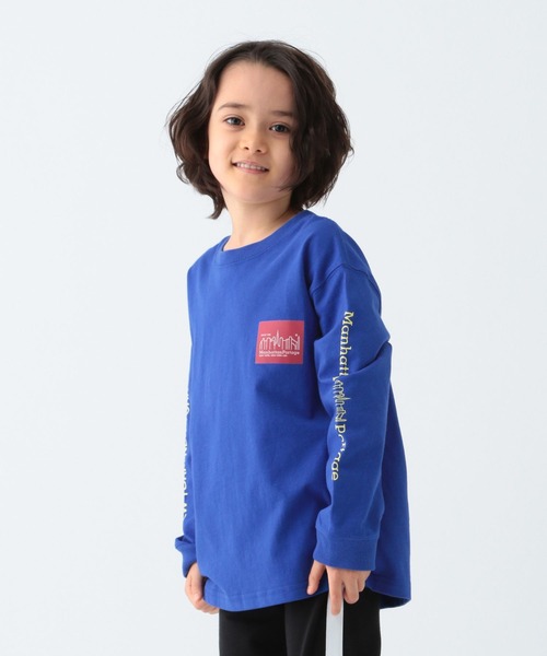 Manhattan Portage（マンハッタンポーテージ）の「[WEB限定]【Manhattan Portage】プリント長袖Tシャツ(KIDS)（Tシャツ/カットソー・キッズ・ライトグリーン/ホワイト/ブラック/ブルー・130cm/150cm）」の2枚目の写真