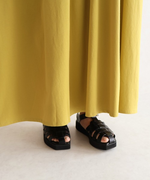 Social GIRL（ソーシャルガール）の「綿100%ハイウエスト切替ボリュームギャザーワンピース（ワンピース・レディース・ブラック/ブルー/ライム・M）」の16枚目の写真