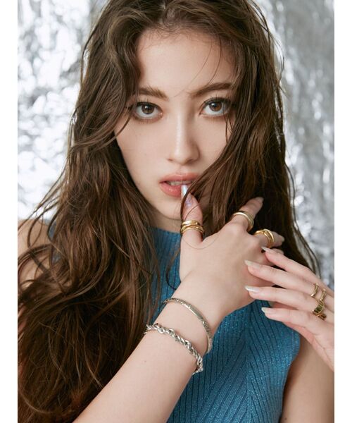 美品　EVISU エヴィス　シルバーバングル EVRIS（エヴリス）の「DOUBLE CHAIN バングル（バングル/リスト