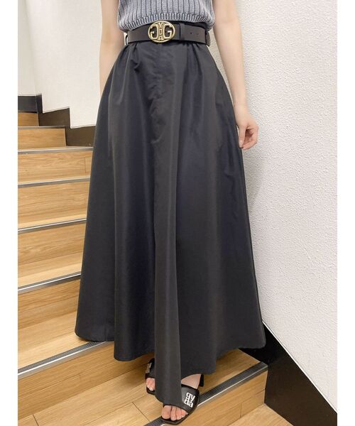 GYDA(ジェイダ)の「ロングボリューム フレアスカート(スカート・レディース・ブラック/ベージュ・FREE)」の2枚目の写真