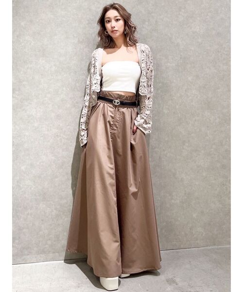 GYDA(ジェイダ)の「ロングボリューム フレアスカート(スカート・レディース・ブラック/ベージュ・FREE)」の20枚目の写真