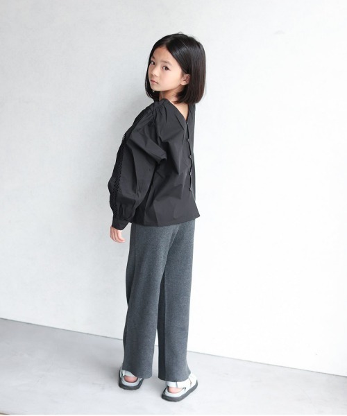 ooju（オージュ）の「【ooju】パフブラウス（シャツ/ブラウス・キッズ・アイボリー/ブラック・1/2/3/4）」の18枚目の写真