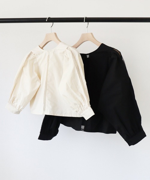 ooju（オージュ）の「【ooju】パフブラウス（シャツ/ブラウス・キッズ・アイボリー/ブラック・1/2/3/4）」の20枚目の写真