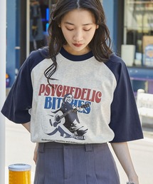 ガールズプリントラグランTシャツ/BOHEMIAN&PSYCHEDEIC