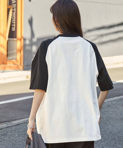 MONO-MART（モノマート）の「ガールズプリントラグランTシャツ/BOHEMIAN&PSYCHEDEIC（Tシャツ/カットソー・レディース・ブラック/ネイビー/ワイン/ブラック系/ネイビー系/スミクロ/ワイン系・FREE）」の9枚目の写真