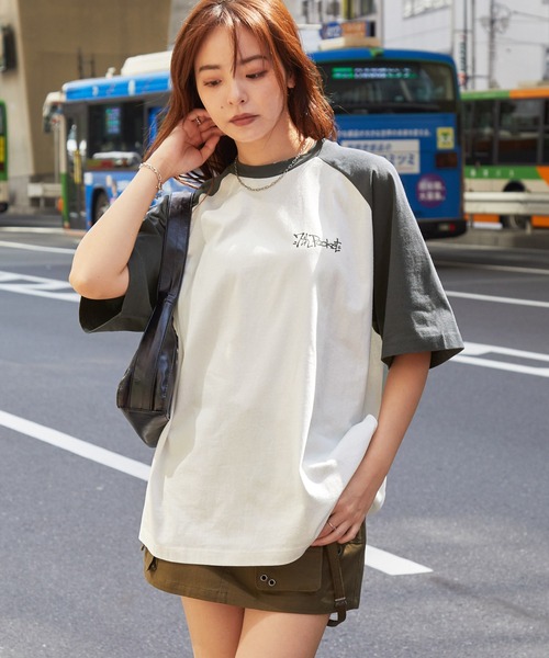 ガールズプリントラグランTシャツ/BOHEMIAN&PSYCHEDEIC MONO-MART