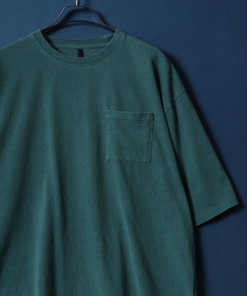 ANPAS(アンパス)の「Pigment Plain Color T-Shirt with Pocket/ピグメント加工 ポケット付き 無地 Tシャツ 半袖 メンズ レディース(Tシャツ/カットソー・メンズ・グレー系その他/グリーン系その他/ベージュ系その他/ブラック系その他・L/LL/M)」の4枚目の写真