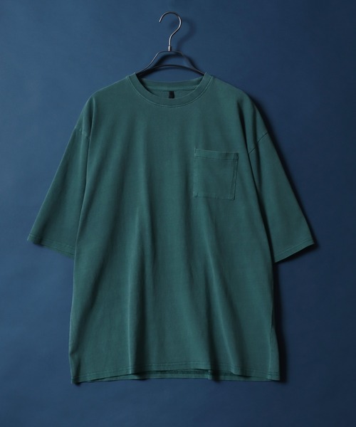 ANPAS(アンパス)の「Pigment Plain Color T-Shirt with Pocket/ピグメント加工 ポケット付き 無地 Tシャツ 半袖 メンズ レディース(Tシャツ/カットソー・メンズ・グレー系その他/グリーン系その他/ベージュ系その他/ブラック系その他・L/LL/M)」の11枚目の写真