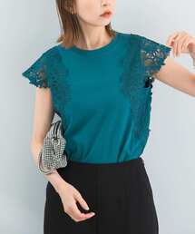 URBAN RESEARCH ROSSO WOMEN | レースフレンチスリーブプルオーバー(Tシャツ/カットソー)