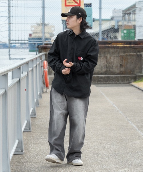 kutir(クティール)の「ハート刺繍ビック長袖シャツ(シャツ/ブラウス・メンズ・オフホワイト/ブラック・MEDIUM/LARGE)」の12枚目の写真