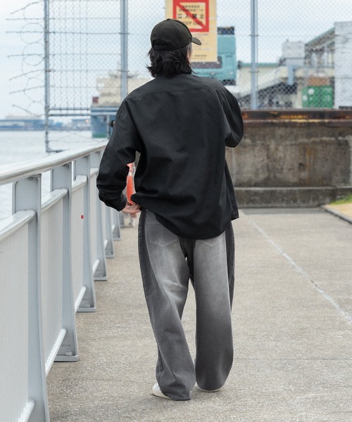 kutir(クティール)の「ハート刺繍ビック長袖シャツ(シャツ/ブラウス・メンズ・オフホワイト/ブラック・MEDIUM/LARGE)」の3枚目の写真