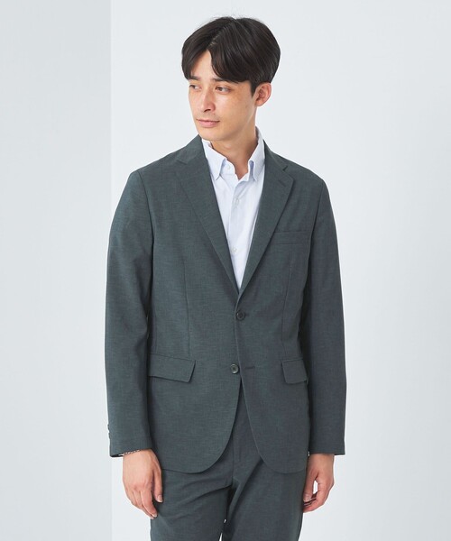 green label relaxing(グリーンレーベルリラクシング)の「ドライポリエステル ナロー ジャケット(テーラードジャケット・メンズ・ダークグリーン/ネイビー/モカ・XL/M/L/S/XS)」の5枚目の写真