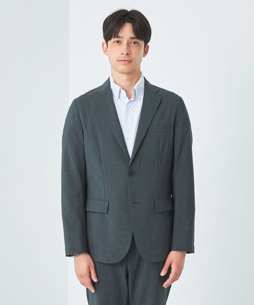 green label relaxing(グリーンレーベルリラクシング)の「ドライポリエステル ナロー ジャケット(テーラードジャケット・メンズ・ダークグリーン/ネイビー/モカ・XL/M/L/S/XS)」の8枚目の写真