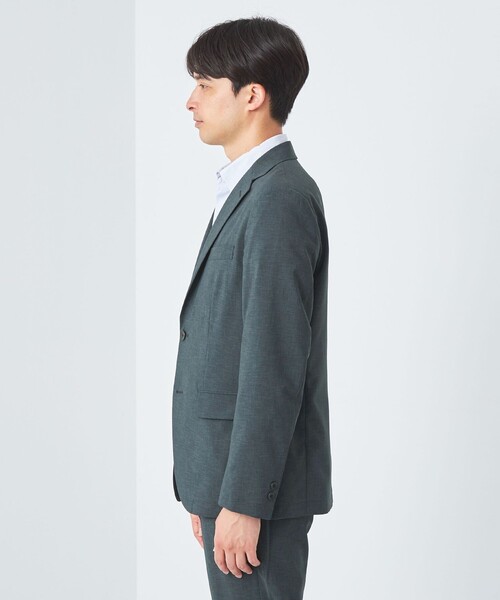 green label relaxing(グリーンレーベルリラクシング)の「ドライポリエステル ナロー ジャケット(テーラードジャケット・メンズ・ダークグリーン/ネイビー/モカ・XL/M/L/S/XS)」の9枚目の写真