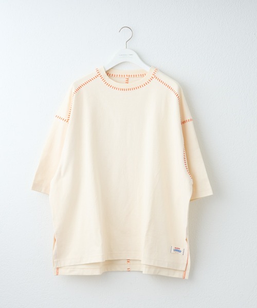 新品タグ付 ヘリンドットサイ Shiny blouson 半袖 ブラウン 綿100％オーバーサイズ脇ポケット付Tシャツ【大きいサイズ有
