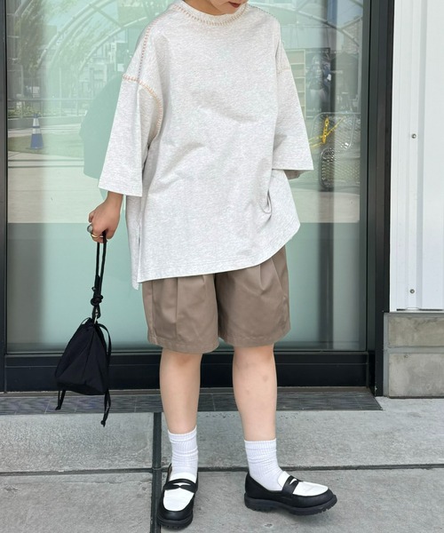 SOUNDSGOOOOD（サウンズグッド）の「【SOUNDS GOOOOD / サウンズグッド】配色ステッチサイドスリットTee半袖（Tシャツ/カットソー・メンズ・オレンジ/ライム/ライトグレー/ブラック/オフホワイト・ONE SIZE）」の21枚目の写真