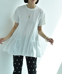 INTERPLANET | ミラノリブギャザーデザインプルオーバー(Tシャツ/カットソー)