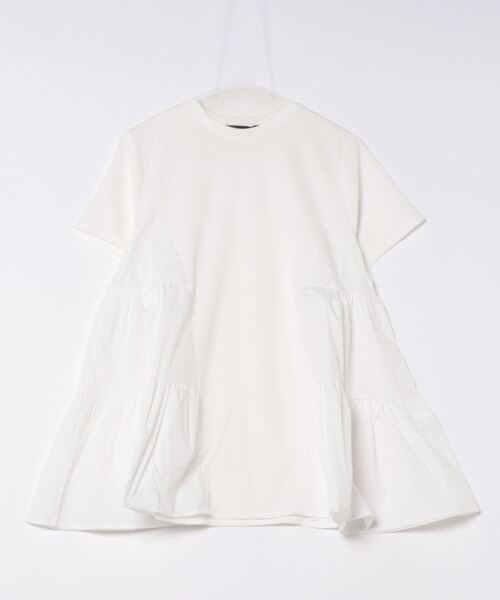 INTERPLANET（インタープラネット）の「ミラノリブギャザーデザインプルオーバー（Tシャツ/カットソー・レディース・オフホワイト/ブラック・FREE）」の10枚目の写真